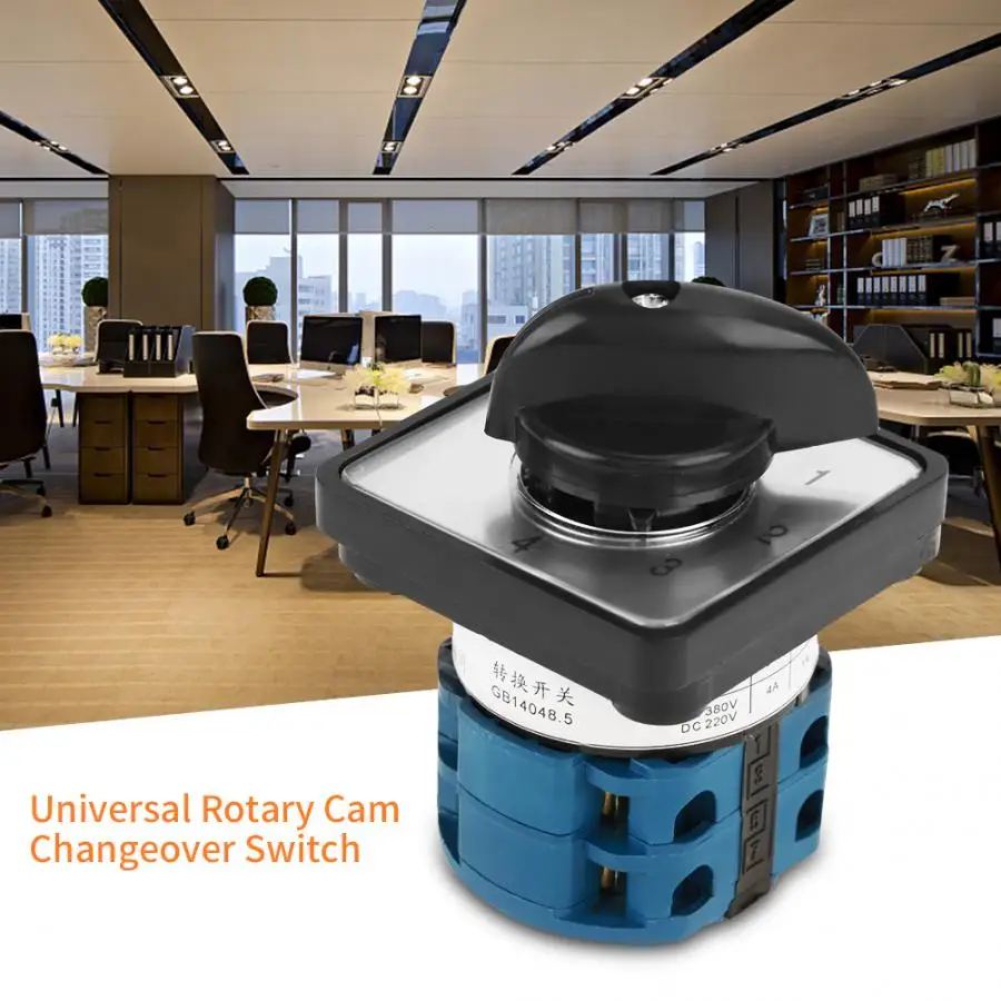 

Rotary Changeover Switch 20A 5-Position Universal Rotary Cam Changeover Switch CA10 0-1-2-3-4 Changeover Switch with Screws