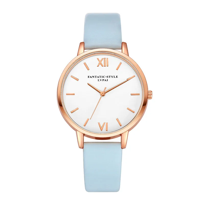 Women watches top brand luxury ladies Temperament Leather Belt With Simulated Quartz Round Watch clock relogio feminino J27 (4)