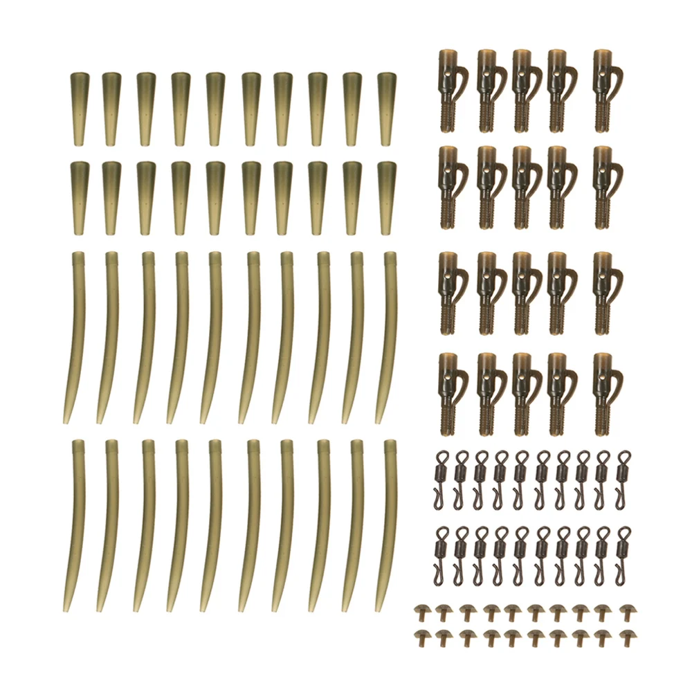 Lixada 100 шт., терминал, рыболовные снасти для ловли карпа, безопасные свинцовые зажимы с булавками, хвостовые резиновые трубки, анти-рукава, быстрая замена, Pesca