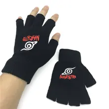 Модные перчатки без пальцев унисекс аниме Hokage Konohagakure лист деревенская перчатка для шитья зимние теплые рукавицы косплей подарок