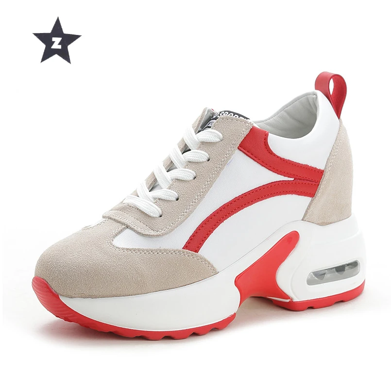

Z sport shoes woman sneakers casual lace-up increased internal platform wedges shoes woman heels fashion trend shoes girls