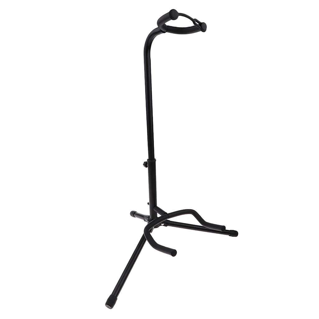 Foldable A Frame Guitar Holder Neck Lock Floor Stand for Electric/Classical/Acoustic Guitar Bass DIY Accessory