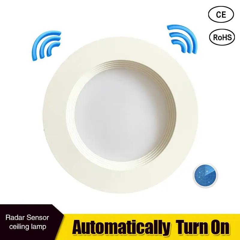 Radar Motion Sensor LED Downlight 5W 7W Recessed Ceiling Lamp 110/220V Led Bulb for living room hotel Indoor Spotlight Radar Motion Sensor LED Downlight 5W 7W Recessed Ceiling Lamp 110/220V Led Bulb for living room hotel Indoor Spotlight