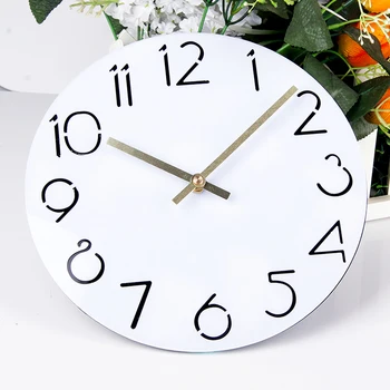 

New Modern Number Wall Clock Silent Home Decoration Acrylic Wall Watch Living Room Modern Black White Clock #