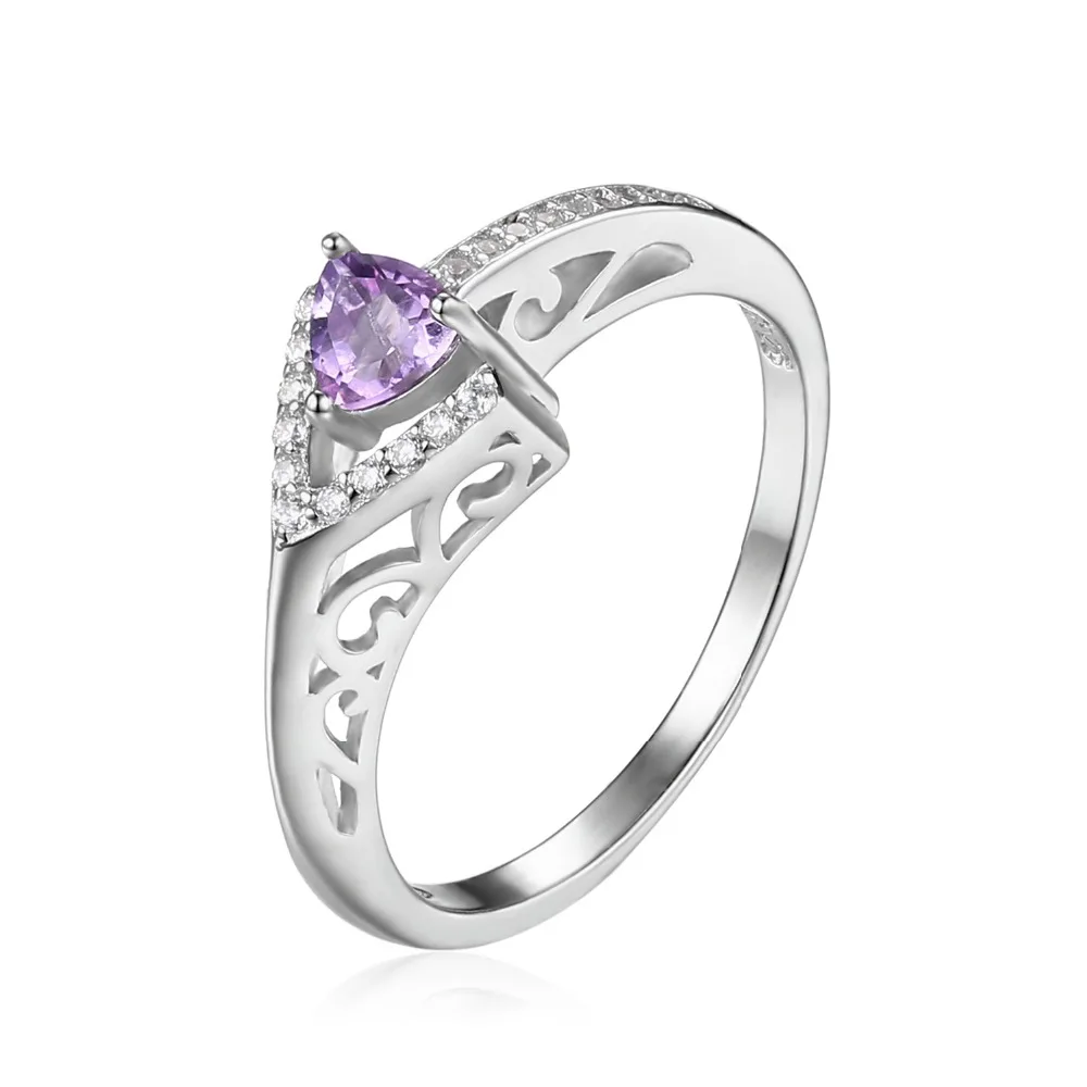 jewelrypalace fashion 029ct triangle natural amethyst engagement rings for women 100 925 sterling silver - Amethyst Wedding Rings jewelrypalace fashion 029ct triangle natural amethyst engagement rings for women 100 925 sterling silver - Amethyst Wedding Rings