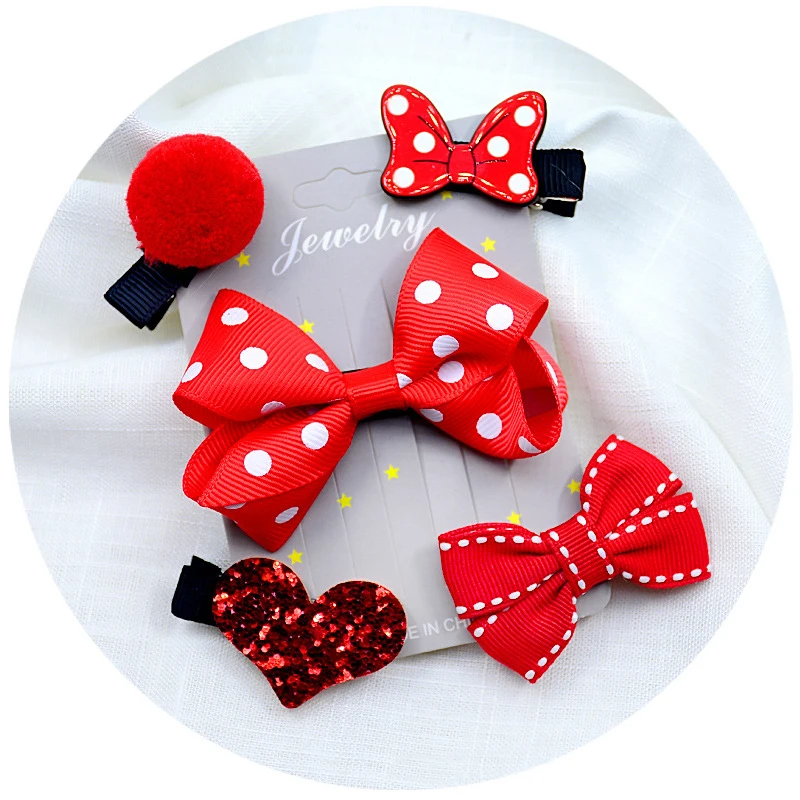 

5Pc Children Baby Girls Clip Hairpins Barrettes Headwear Crown Love Bow Flower Pearl Hairpin Hair Accessories