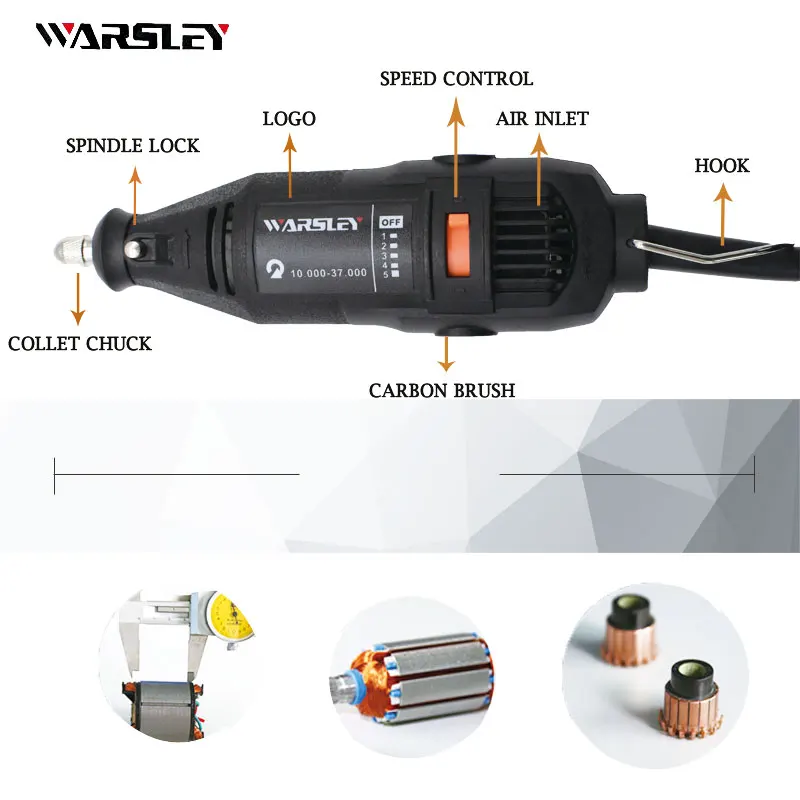 Electric Drill Dremel Grinder 180W Engraving Pen Grinder Mini Drill DIY Drill Electric Rotary Tool Mini-Mill Grinding Machine