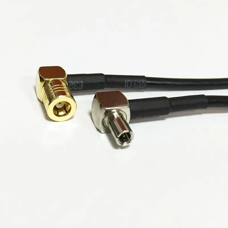 New Wireless Modem Wire SMB Female JAck Right Angle To TS9 Right Angle