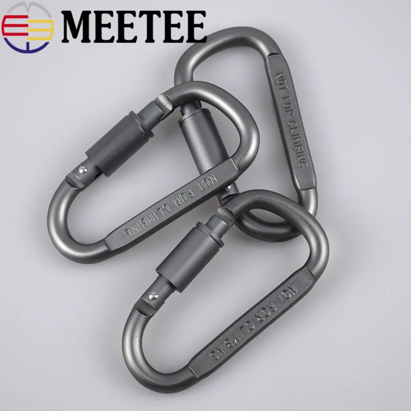 

High Quality D Aluminum Alloy Long Nut Buckle,outdoor Equipment Buckle, Quick Hang Buckles Metal Bags Clip F7-13