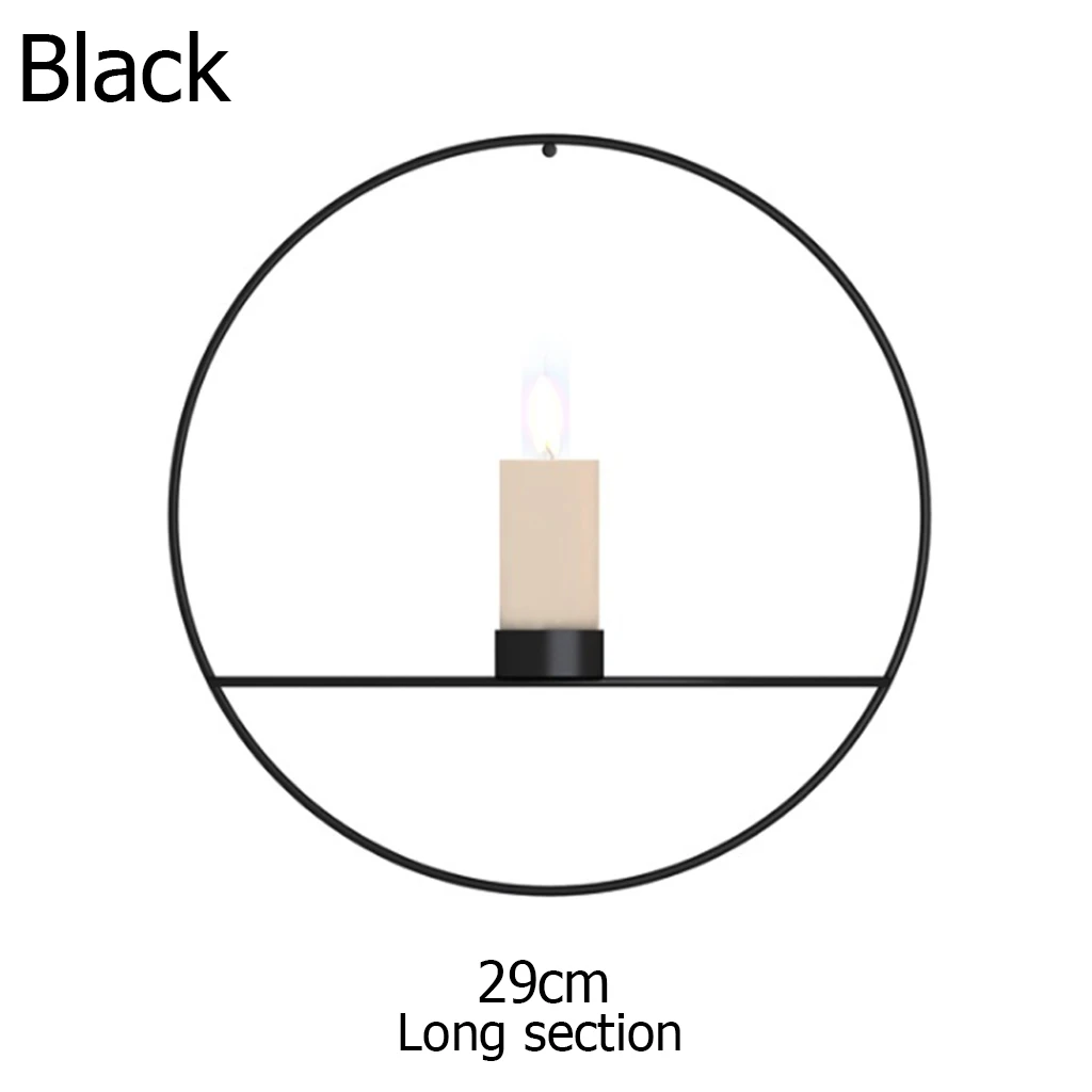 Элегантный Подсвечник круг подсвечник настенный ремесла свадебный стол домашний Декор 3D металлический подсвечник Горячая - Цвет: D