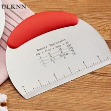 Выпечка инструменты из нержавеющей стали раздел нож со шкалой торт крем скребок тесто вырезать пару нуга скребок