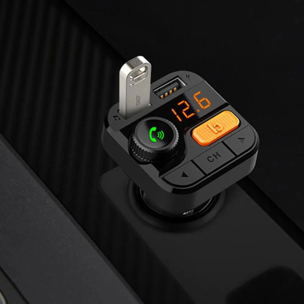 BT82D двойной USB Смарт бас Кнопка Автомобильный MP3-плеер Bluetooth fm-передатчик громкой связи Bluetooth для автомобильного зарядного устройства