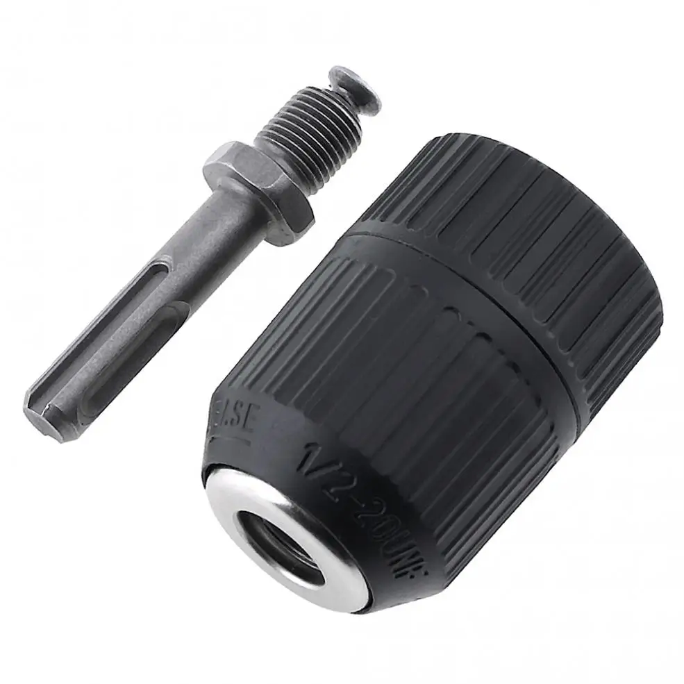 NEW 10-13mm Self-locking Keyless Chuck Impact Hammer Drill Bit Conversion Holder