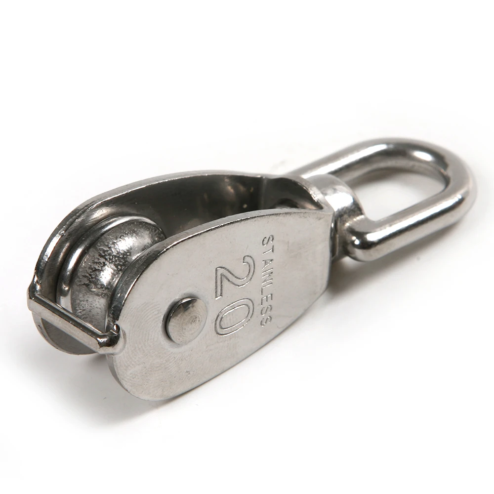 2Pcs M20 Pulley Block Good Quality Stainless Steel Pulley Heavy Duty