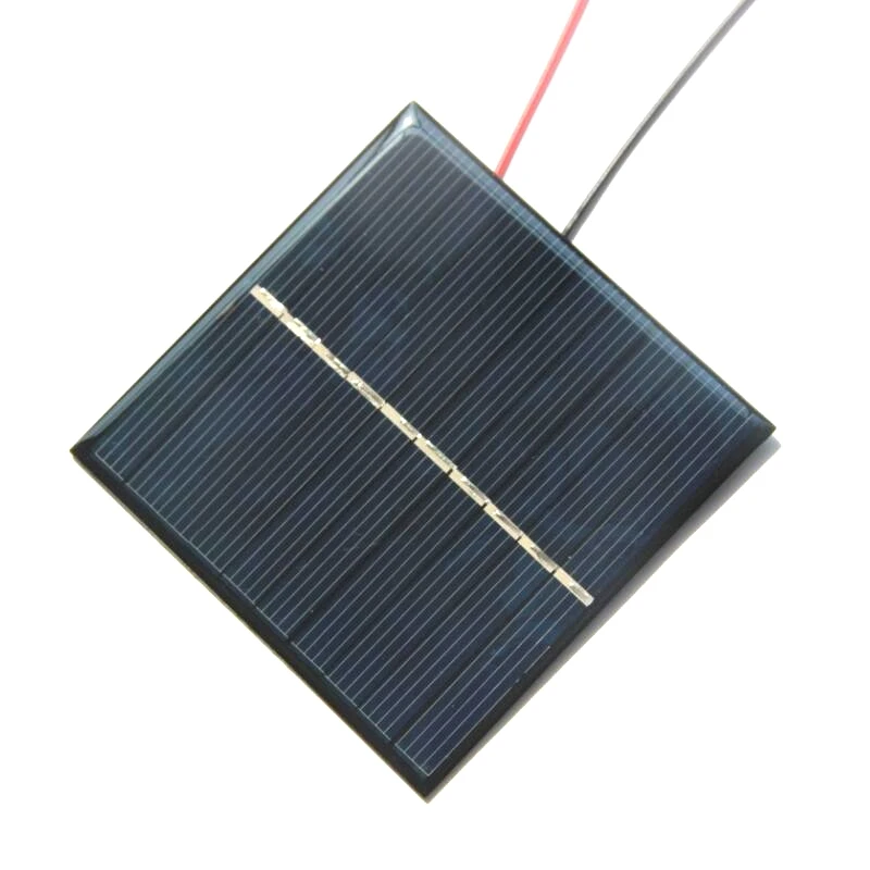 

0.8W 5V Solar Cell With Cable Polycrystalline Solar Panel DIY Solar Toys/Small Solar System Education Kits Free Shipping
