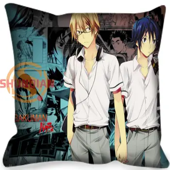 

Best Nice Custom Bakuman Decorative Pillowcase Square Zipper Print Throw Pillowcase Cover More Size H0228#47