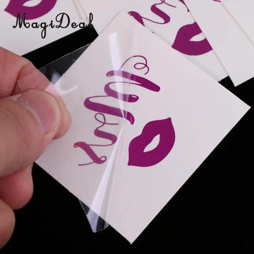 MagiDeal 10Pcs/Lot Purple Team Bride Tribe Temporary Tattoos Wedding Sticker Hens Night Party Decoration Hands Sticker