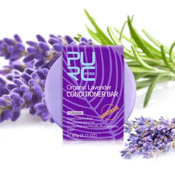 

Fashion Handmade Hair Shampoo Soap PURC Organic Lavender Shampoo Bar 100% and Handmade Cold Processed M0619