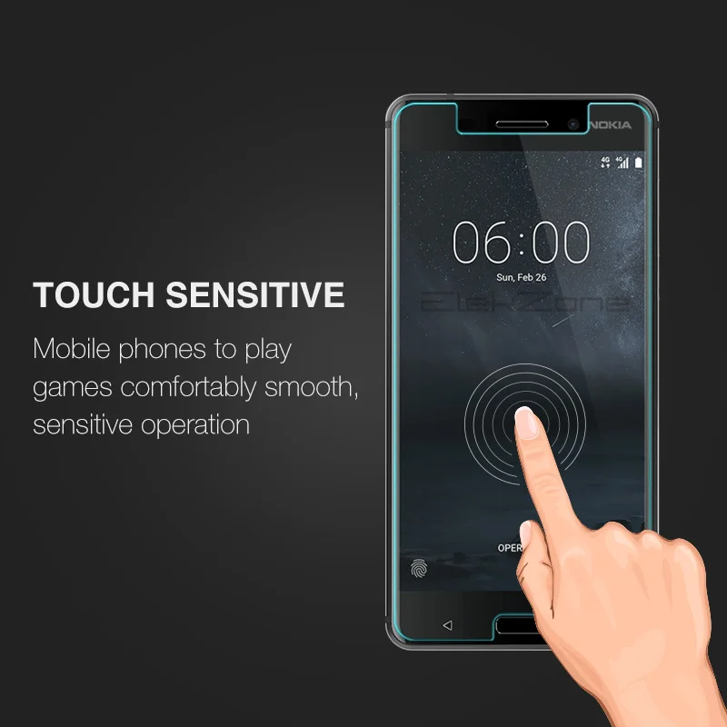 HD Screen Protector For Nokia 6 Tempered Glass Transparent Front Film For Nokia 6 Screen Protective Explosion proof Glass Film (6)