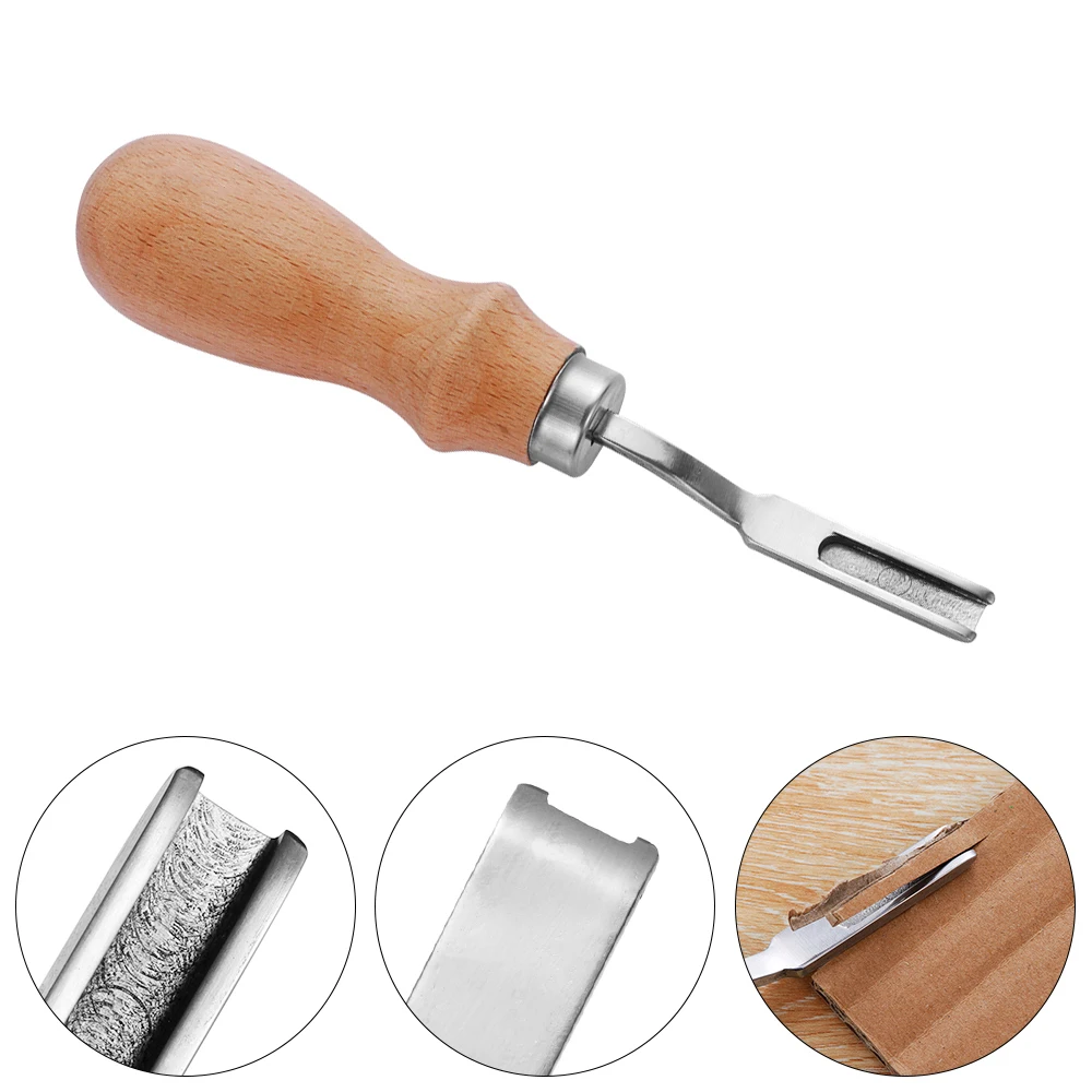 

1PC DIY Handmade French Style Leather Edge Beveler Cutting Skiving Trimming Leather Tailoring Craft Cutting Tools