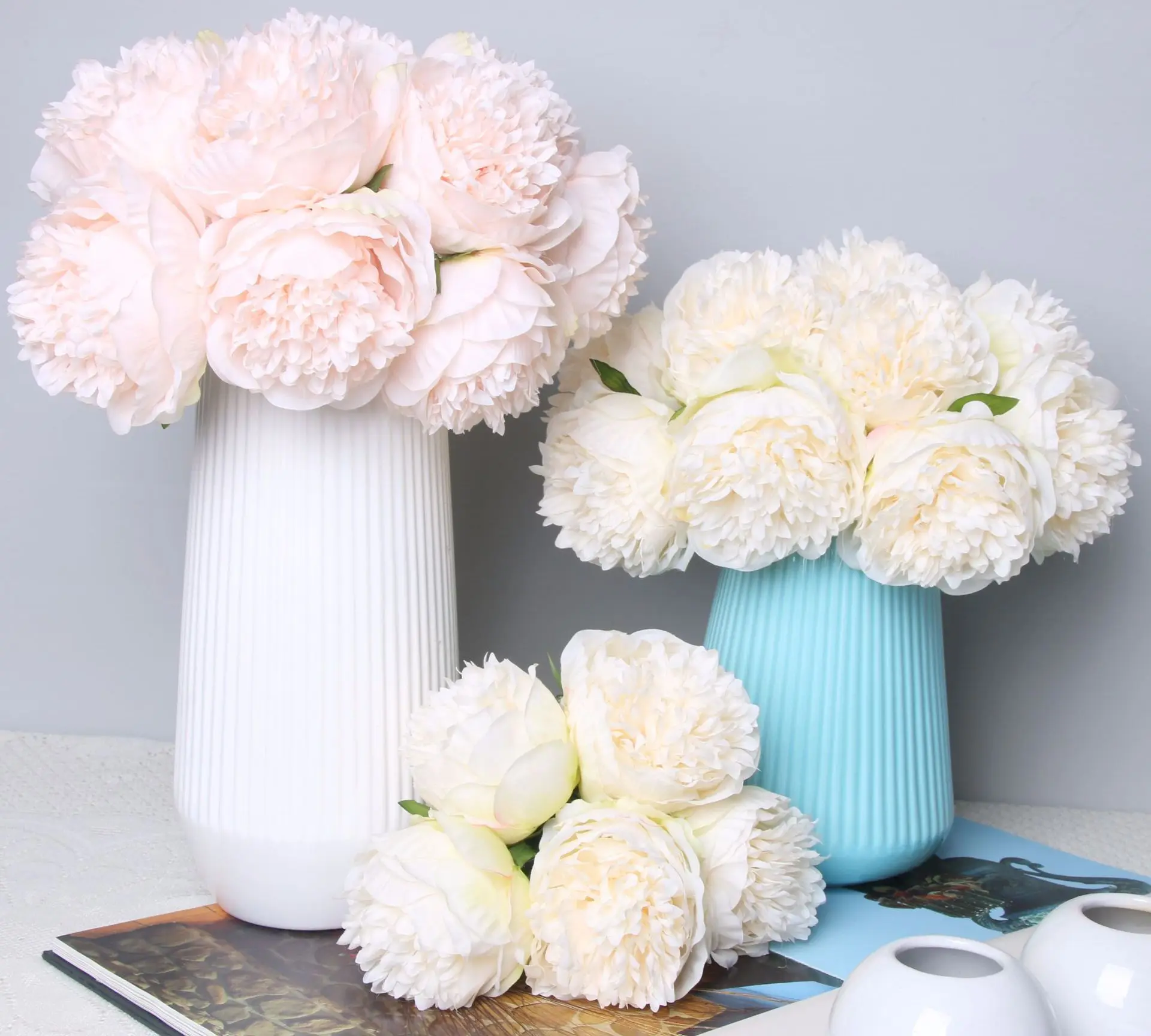 

Klonca Luxury High-grade Silk Flower 32cm 2pcs/lot Artificial Flower Fake Flower Peony Party Home Wedding Decoration
