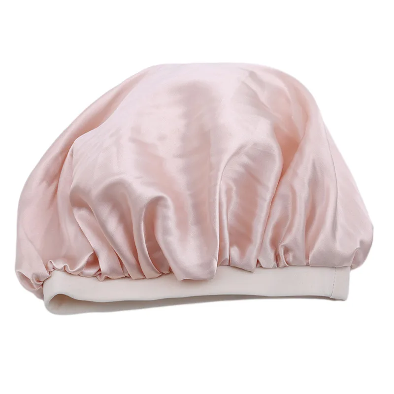 1 шт., Женская широкополосная атласная шелковая шляпа, удобная Кепка для ночного сна, женская мягкая шелковая длинная Кепка для ухода за волосами, головной убор