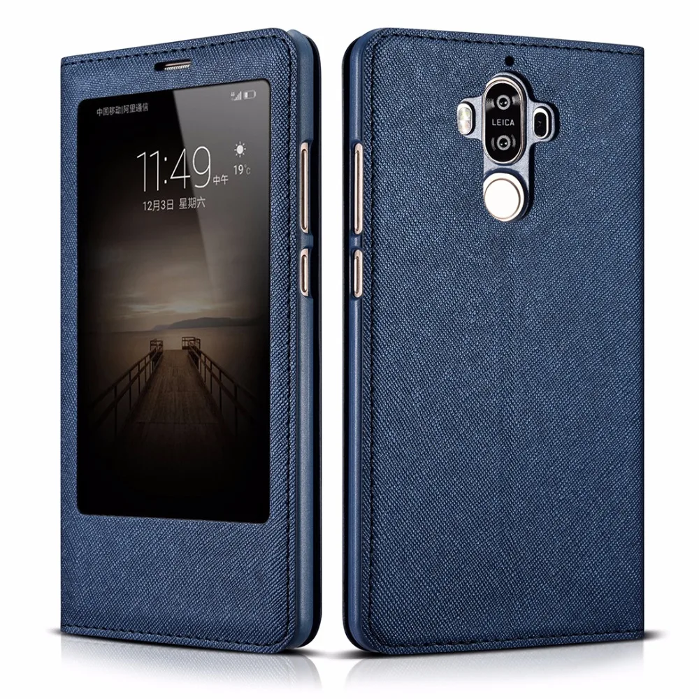 Новая акция оригинальный бренд XOOMZ для Huawei Mate 9 5 ''кожаный чехол смарт-вид на