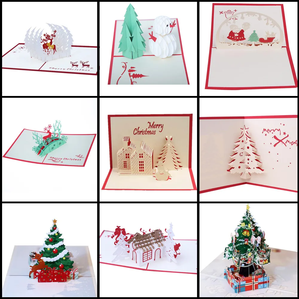 

Details about 3D Pop Up Card Christmas Greeting Baby Gift Holiday Happy New 2018 New Arrival Hot Sale