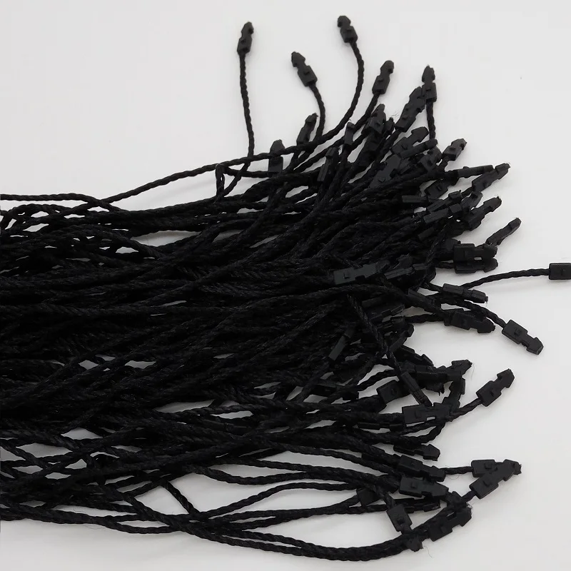 7" Garment Hang Tag String Black 300 Pieces Black Hang Tag Nylon Cord For Price