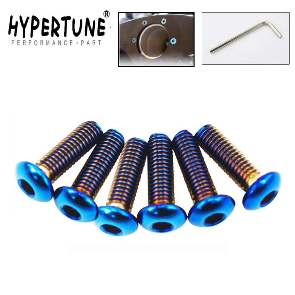 

Hypertune - 6PC/LOTS Burnt Titanium Steering Wheel Bolts Fit a lot of steering wheel Works Round Boss Kit HT-LS06CR-R