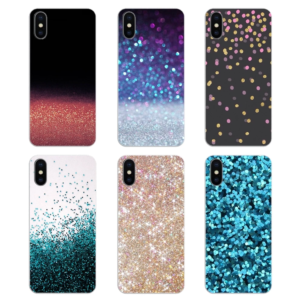 Transparent Soft Cases Covers Kawaii Gold Confetti Dots For Huawei Honor 8 8C 8X 9 10 7A 7C Mate 20 Lite Pro P Smart Plus |