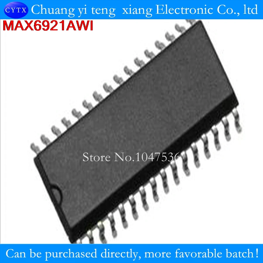 

MAX6921AWI MAX6921 SOP28 1PCS 20-Output, 76V, Serial-Interfaced VFD Tube Drivers