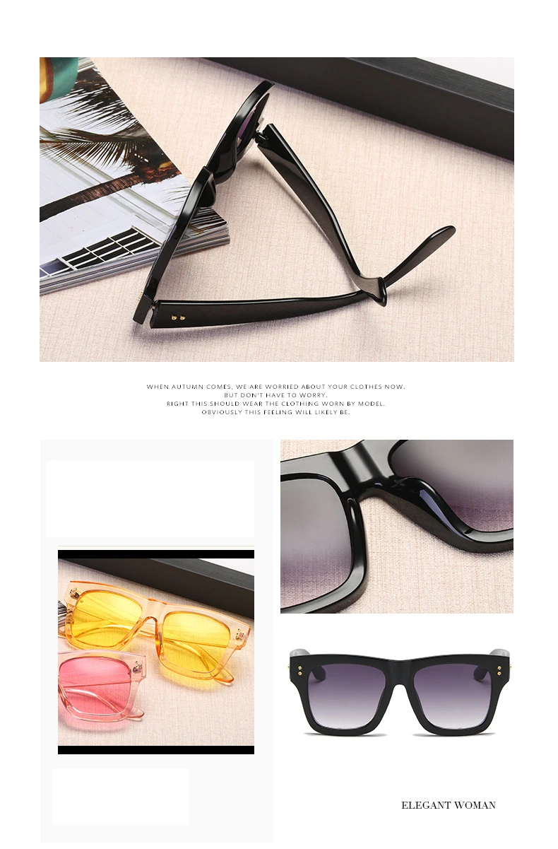 Роскошные брендовые дизайнерские хип-хоп солнцезащитные очки wo мужские UV400 Мужские негабаритные Квадратные Солнцезащитные очки с полной оправой элегантные плоские с заклепками