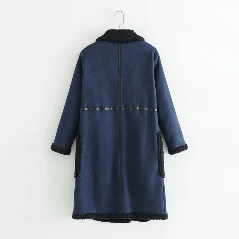 geckoistail 2018 Women Autumn Winter Jacket Wool Blends Coat Double Breasted Warm Loose Female High Quality Casual Outerwear Coats