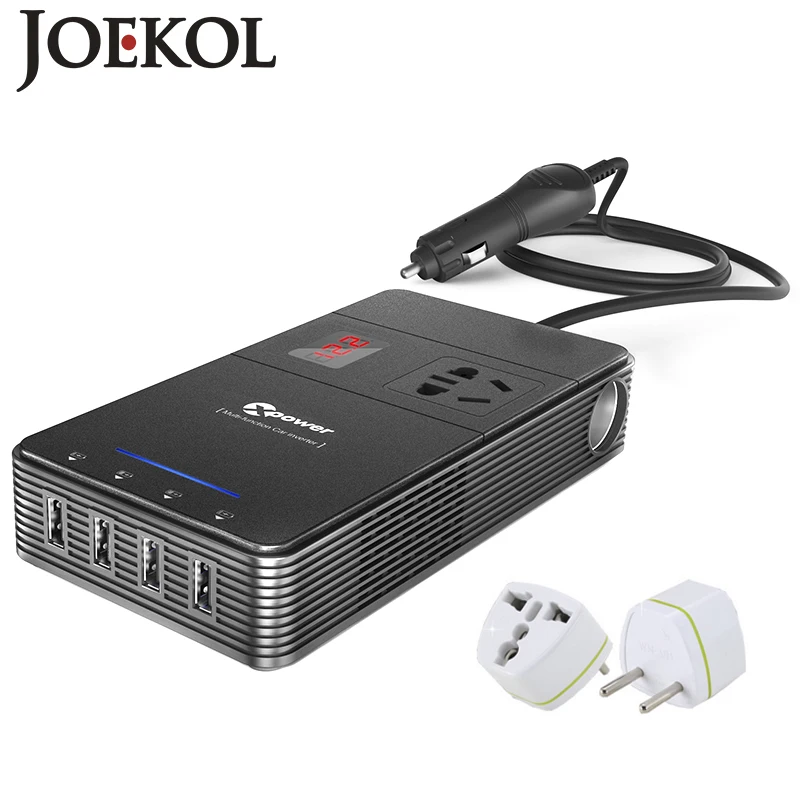 Multi-function 250w Power Inverter Dc 12v To Ac 230v Car Converter With  4-port Usb Charging Ports Auto Power Inverter Adapter - Inverters &  Converters - AliExpress