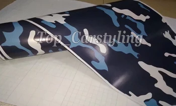 

Protwraps Deep Blue White Camouflage Film Camo Wrap Vinyl Decal Truck Vinyl Graphic Decal With Bubble Free