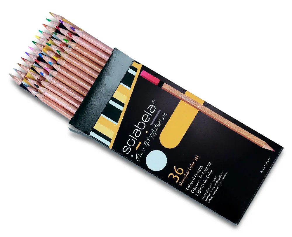 

Solabela 36 Colors Triangular Cedar Wood Colored Pencils Safe Non-toxic Oil Based Pencil Set For Writing Drawing Art Supplies