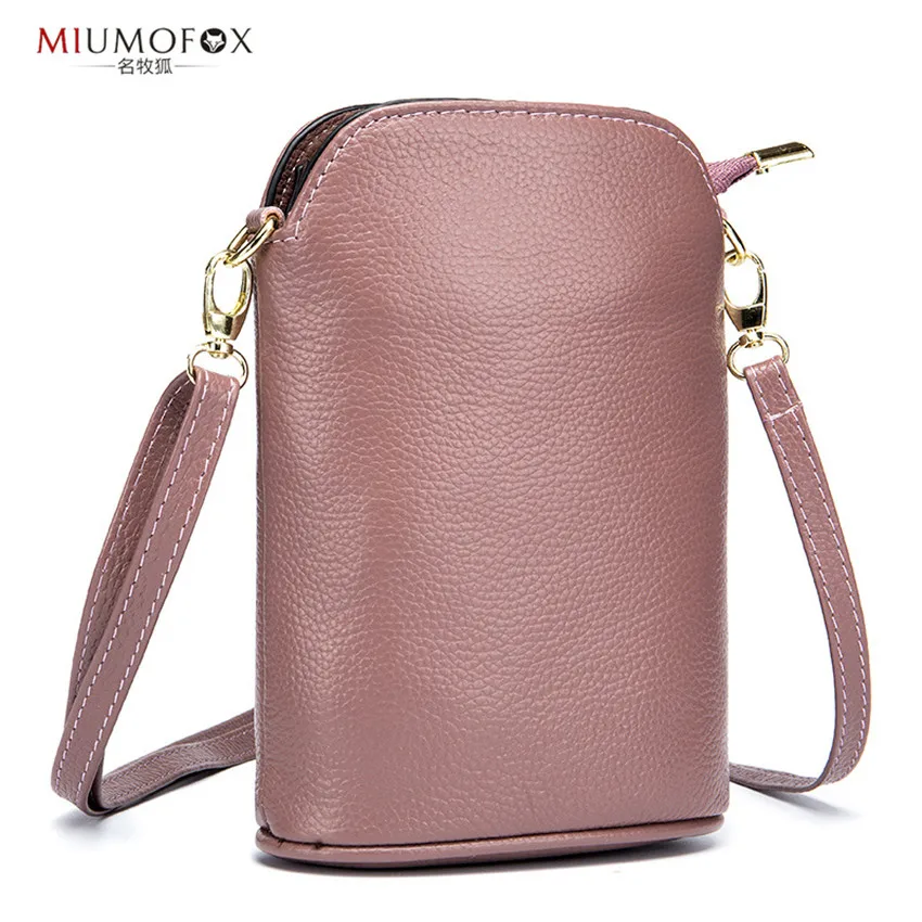 Модная женская сумка через плечо из натуральной кожи, женские роскошные сумки-мессенджеры, кошелек на молнии, чехол, женская сумка - Цвет: Фиолетовый