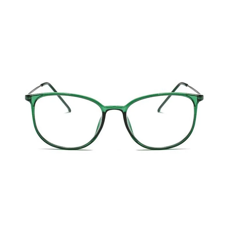 Plain Glasses Myopic Frames Men Women Green Color Fashion No Degree