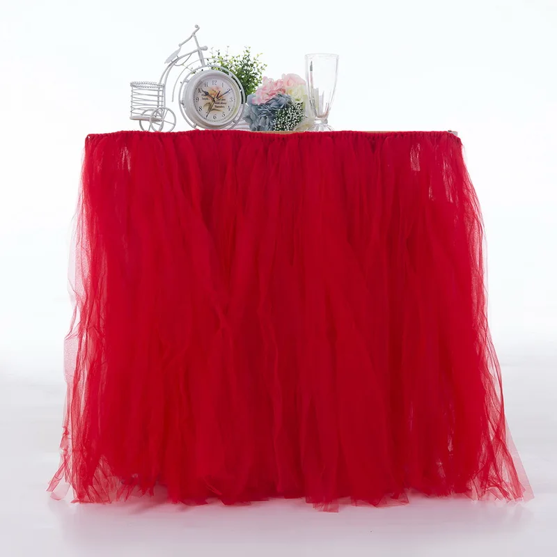 100x50 см тюль пачка настольная юбка посуда для свадьбы День рождения для украшения детского душа вечерние украшение на стол для дома плинтус