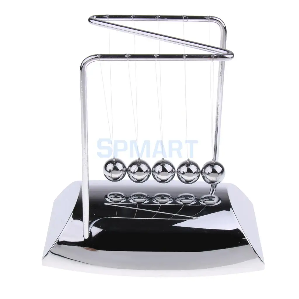 Newton's Cradle Newtons Pendulum Balance Balls Pendulum Physics Science Toy Teaching Aids Office Desk Decoration Mirror Base