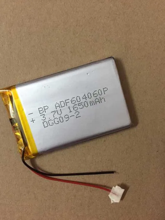 

Mail 3.7V polymer lithium battery, 604060P 1650mAh, GPS card, speaker, mobile phone battery Rechargeable Li-ion Cell