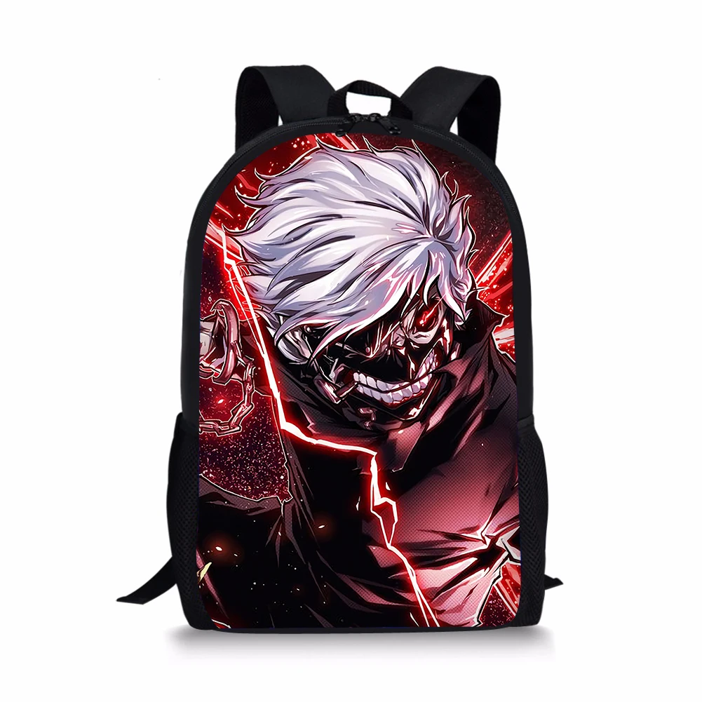 As pictures ThiKin Для мужчин 3D с героями мультфильмов одежда с надписью «Tokyo Ghoul узор школьный рюкзак для подростков Детские Школьные Рюкзаки Школьный рюкзак для мальчиков и девочек модная книжная сумка - Цвет: As pictures
