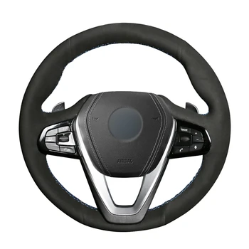 

Hand-stitched DIY Black Suede Car Steering Wheel Cover for BMW G30 530i 540i 520d 530e 2016-2018 G32 GT 630i 630d 2017-2018