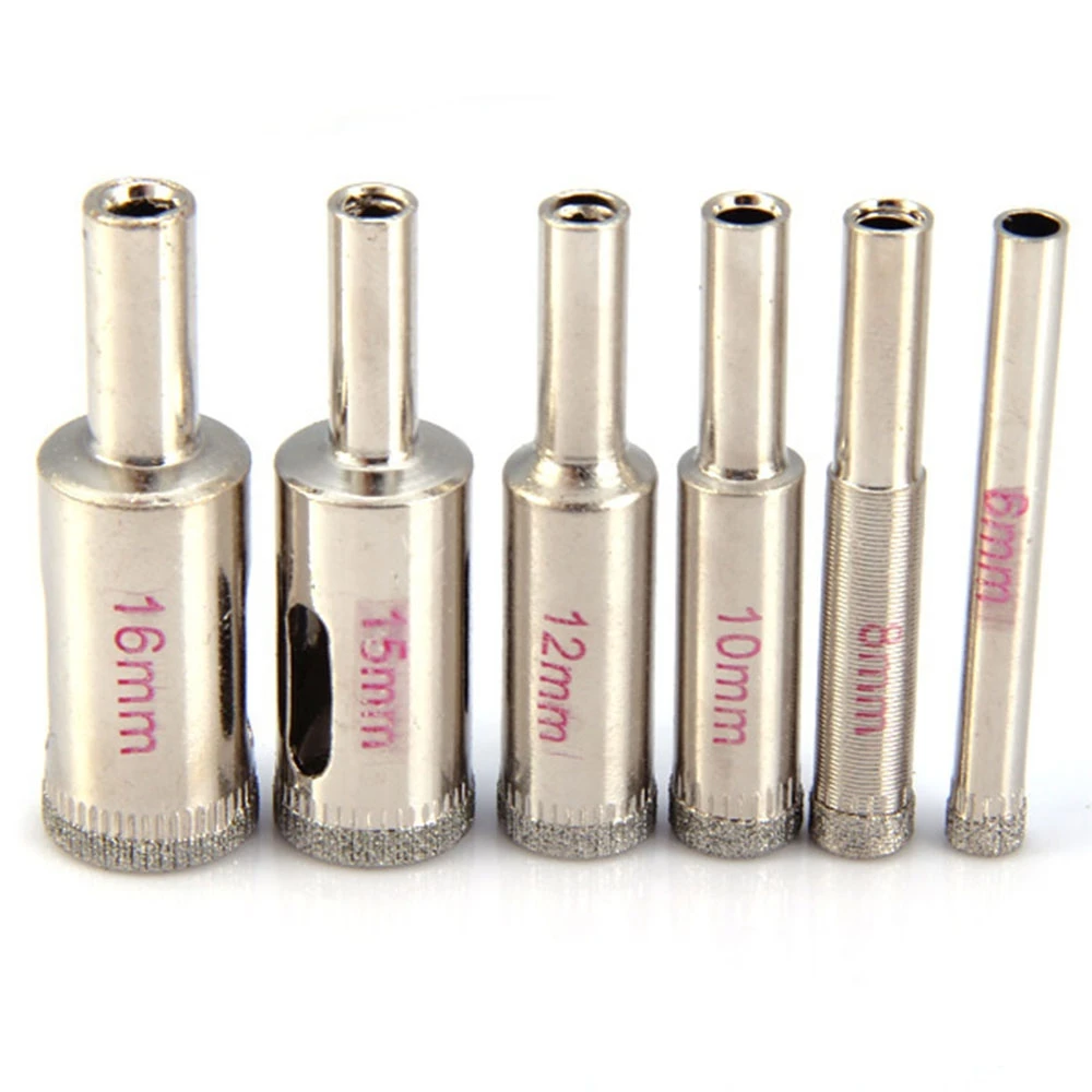 

6pcs WLXY WL - 602 Diamond Glass Hole Saw Material Core Drill Bits Set Cutter for Ceramic Glass Marble Tile 6 8 10 12 15 16mm