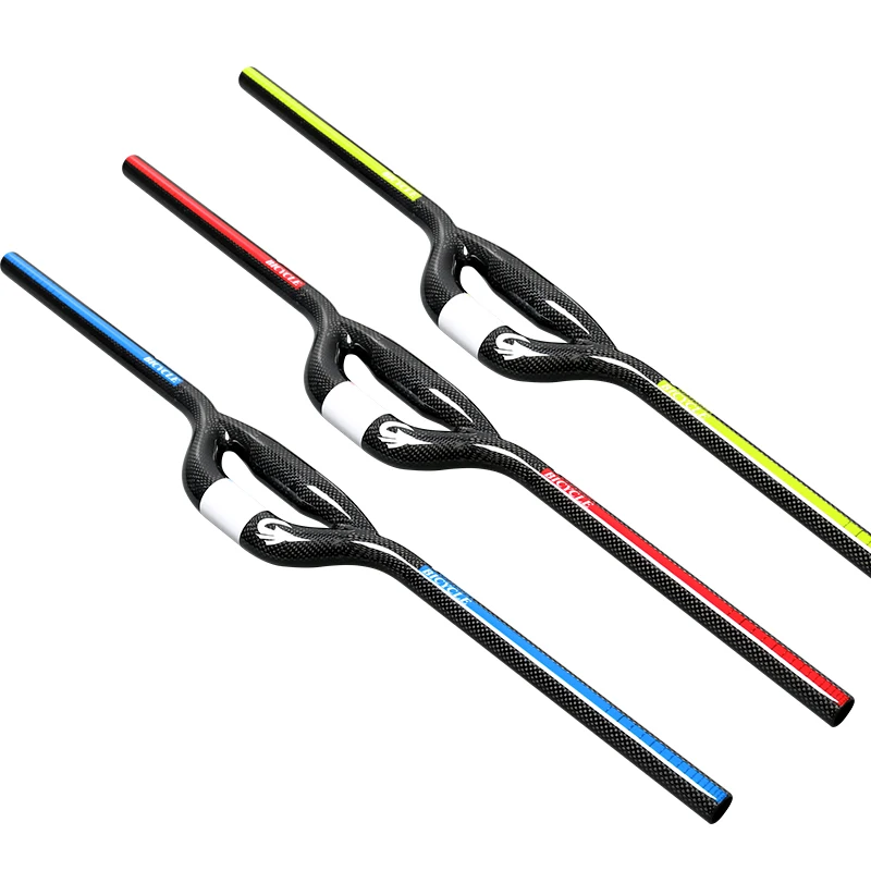 

NEW 2018 ASIACOM 3K Full Carbon Bicycle Double tube handlebar Folding bicycle 25.4 handlebar Mountain bike handle 31.8*600-760mm