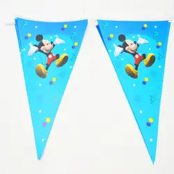 Вечерние товары для вечеринок на день рождения Микки Маус Вымпел для вечеринки Бантинг флаг баннеры Дети вечерние событие вечеринок