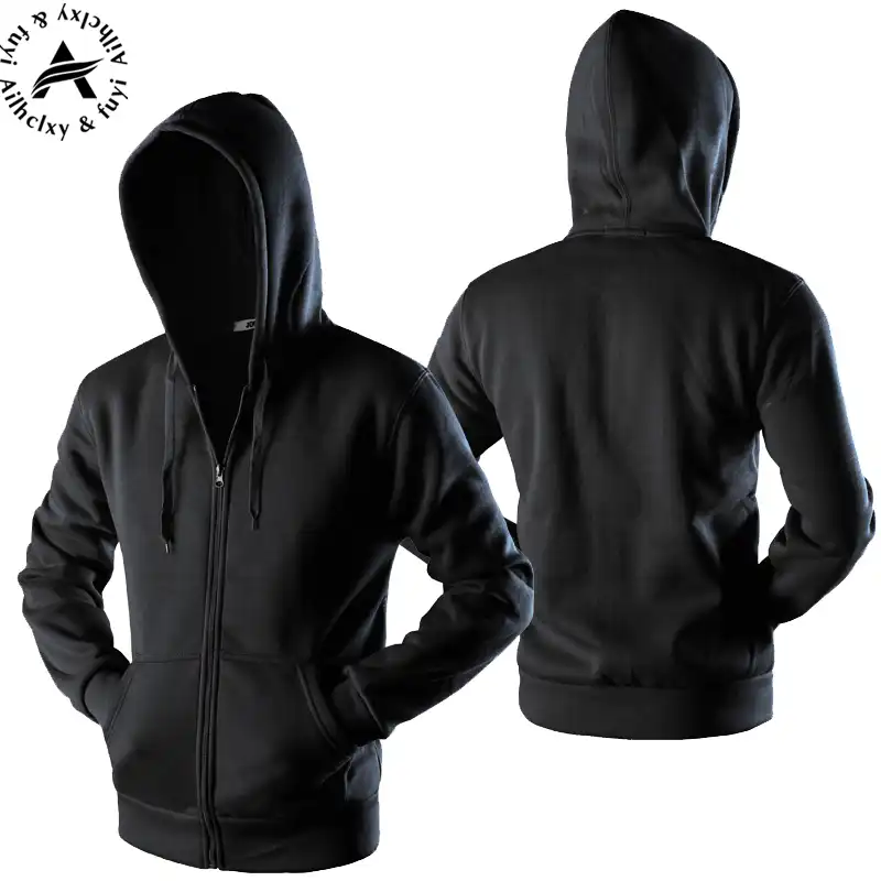 New 2020 Plain Mens Zip Up Hoody Jacket 