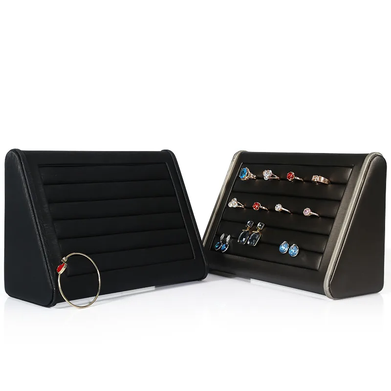 

Leather Ring Display Stand up Tray Jewelry Display Holder Earrings Ring Bangle Display Stand