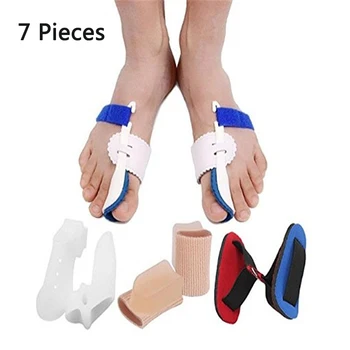 

7pcs/lot Orthopedic Bunion Corrector Splint And Protector Sleeves Kit Hallux Valgus Straightener Splint Foot Care Tools